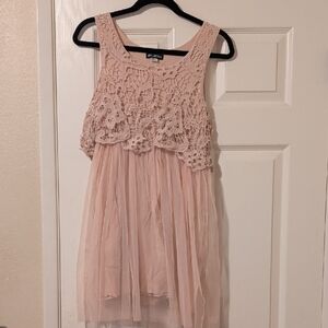Miss Chievous Pink Lace Mini Dress